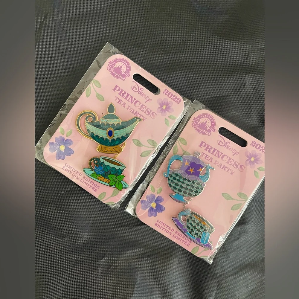Two new Disney Princess tea party pins 2022 limited edition